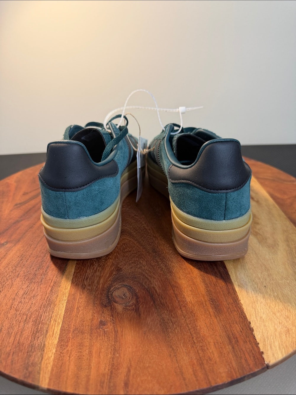 Adidas Gazelle Bold in Aurora Ivy/Core Black Gum Sole - Picture 5 of 7